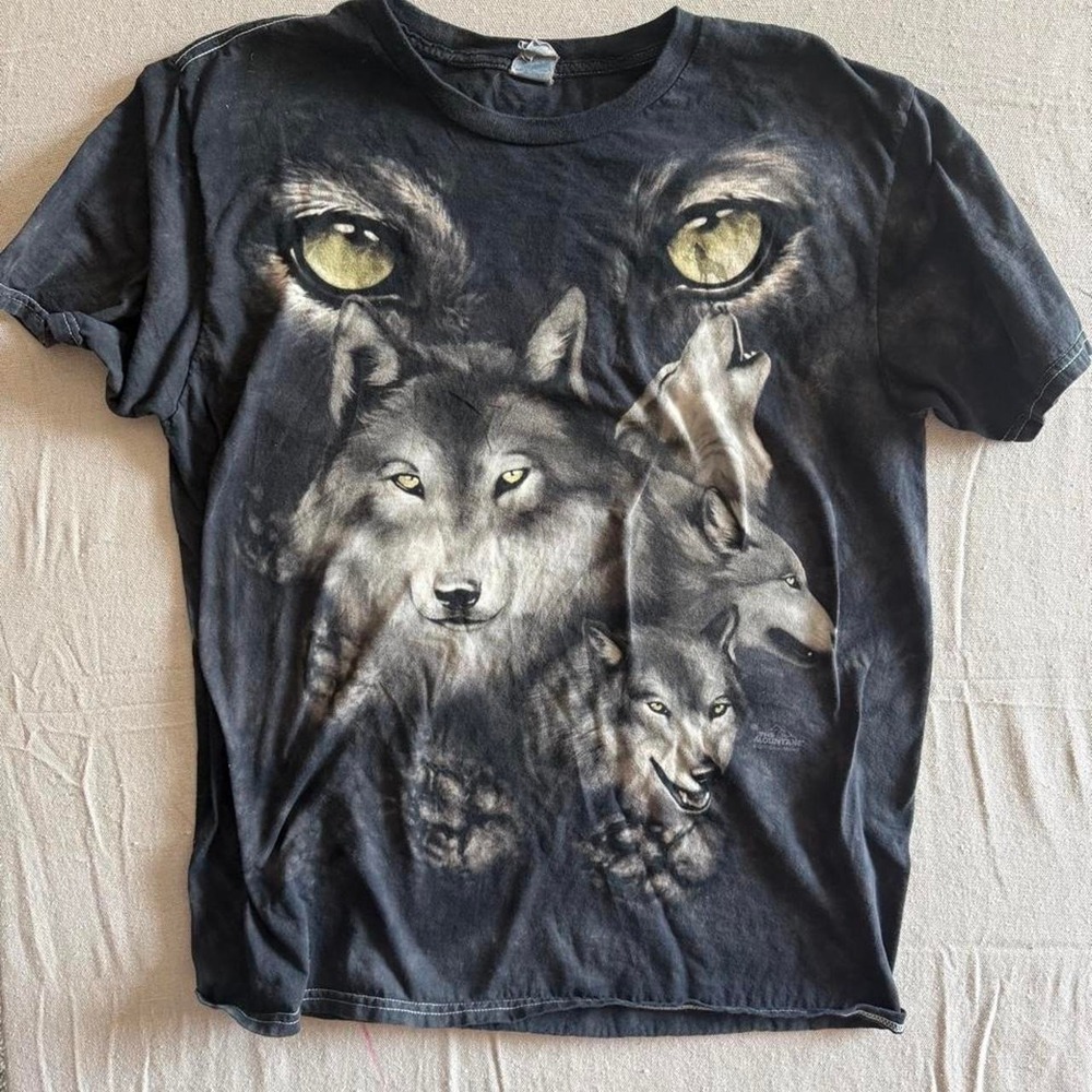 Vintage 3D wolf tee
